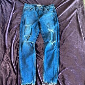 Distressed Blue Jeans for Women
